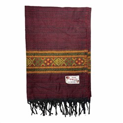 ANGOORA SHAWLS, Тёплый тибетский палантин, цвет БОРДОВЫЙ (размер 200 см. х 90 см.), 1 шт.
