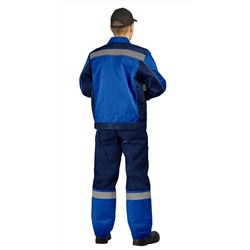 Костюм "РЕСПЕКТ" куртка/полукомб. цвет: ВАСИЛЕК/Т.СИНИЙ