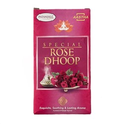 Special ROSE Dhoop, Patanjali (РОЗА мягкие благовония дхуп, Патанджали), 10 палочек.