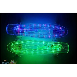 Скейтборд прозрачный с LED подсветкой (10 режимов света) в ассортименте 6028, 6028-1