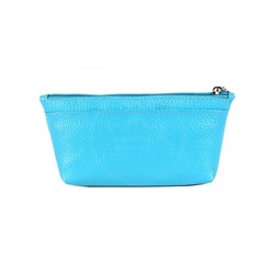 Косметичка Premier-F-93 натуральная кожа (1 отдел),  голубой флотер (324)  193701
