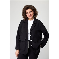 Bonna Image 707 черный_белые_пуговицы, Брюки,  Жакет