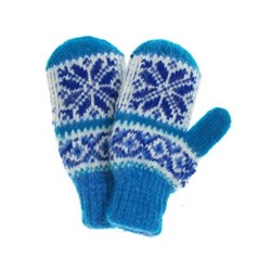Варежки детские "Орнамент" с вставкой 0603-5