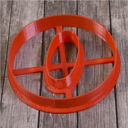 Вырубка для пряника "буква О" пластик, 8 см