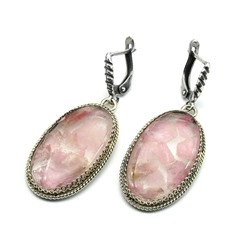 Серьги "Мозаика" из турмалина 19*31мм.