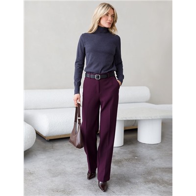 Водолазка тонкой вязки из хлопка с нейлоном