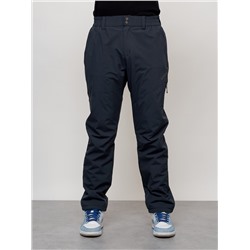 Брюки утепленный мужской зимние спортивные темно-синего цвета 2211-1TS