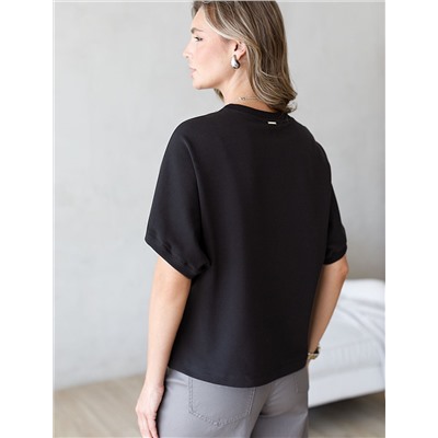 Футболка из тонкого премиального футера с эластаном