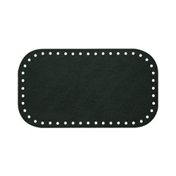 Кожа - Дно для сумки 12 х 21 см. Dark green