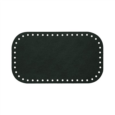 Кожа - Дно для сумки 12 х 21 см. Dark green