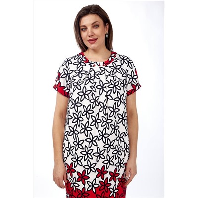 Lady Style Classic 1075 молочный_с_красным, Платье