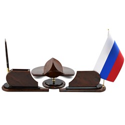 Настольный набор из обсидиана "Икар" 490*280*145мм.