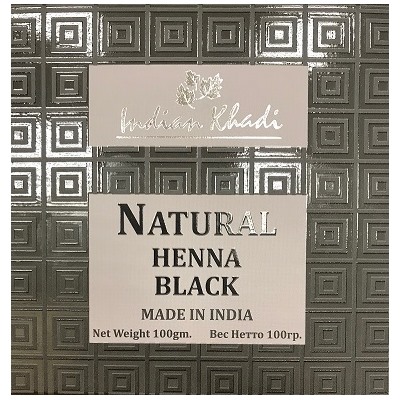 Natural Henna BLACK, Indian Khadi (Натуральная Хна для волос ЧЕРНАЯ, Индиан Кхади), 100 г.