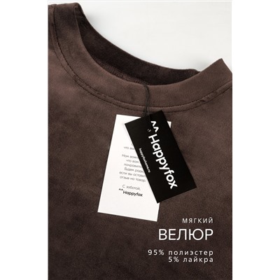 Женский велюровый костюм оверсайз Happyfox