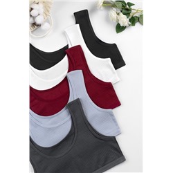 Майка-топ в рубчик для девочки 5шт. Happyfox