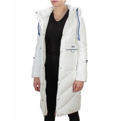 9190 WHITE Пальто зимнее женское EVCANBADY (200 гр. холлофайбера) размеры 42-44-46-48-50