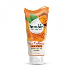 DermoViva TRUE RADIANCE Face Scrub, TURMERIC, Dabur (ИСТИННОЕ СИЯНИЕ, скраб для лица с КУРКУМОЙ - антиоксидант, Дабур), 150 мл.