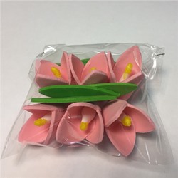Сахарные цветы "Колокольчик розовый", 6 шт.