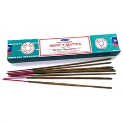 Nag Champa MONEY MATRIX Incense, Satya (Благовония НАГ ЧАМПА ДЕНЕЖНАЯ МАТРИЦА, Сатья), 15 г.