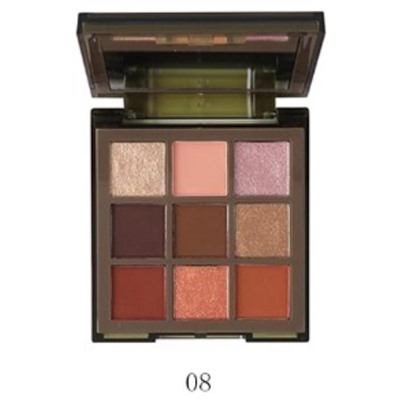 Тени д/век 9-цв. компактные 1235  т.08 KHAKI Farres