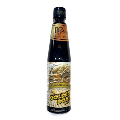 MUSHROOM SOY SAUCE, Golden Boat Brand (ГРИБНОЙ СОЕВЫЙ СОУС), стекло, 300 мл.