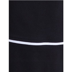 Укороченные брюки из эластичного хлопка с контрастным кантом