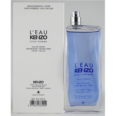 KENZO L'EAU 100ml edt  HOMME   M~ БЕЗ УПАКОВКИ