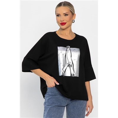 Блуза Фауст (черная) Б14202-20М