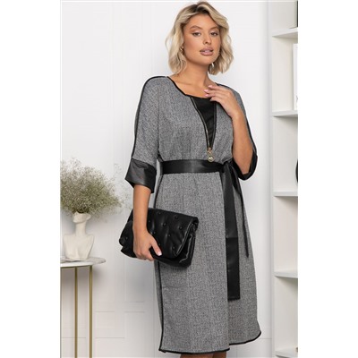Платье Селин (серое) П11302