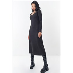 Платье трикотажное черное