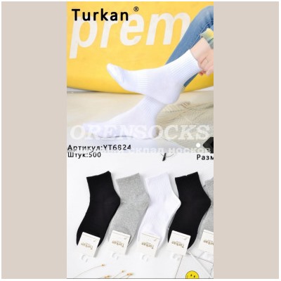 ЖЕНСКИЕ НОСКИ ХЛОПОК С ЛАЙКРОЙ АССОРТИ TURKAN 6824