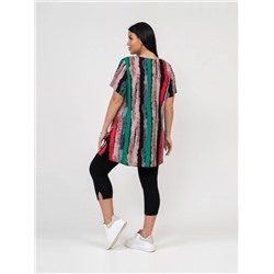 Костюм женский Текс-Плюс, цвет бежевый черный красный