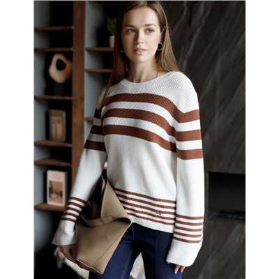 Джемпер крупной вязки из хлопка