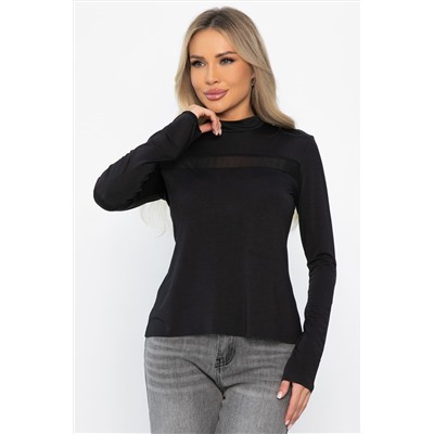 Водолазка трикотажная Лисса (черная) Б14298-22М