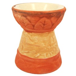 Аромалампа матовая КОЛОННА С КОЛЕСНИЦЕЙ (разные цвета, керамика, 8 см.), 1 шт.