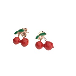 Серьги «Вишенки» эмаль