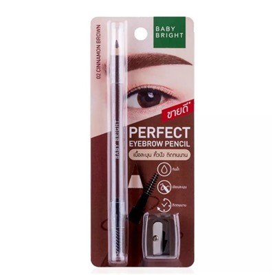 Perfect Eyebrow Pencil 02 CINNAMON BROWN, Baby Bright (Карандаш для бровей КОРИЧНО-КОРИЧНЕВЫЙ 02), 1.2 г.