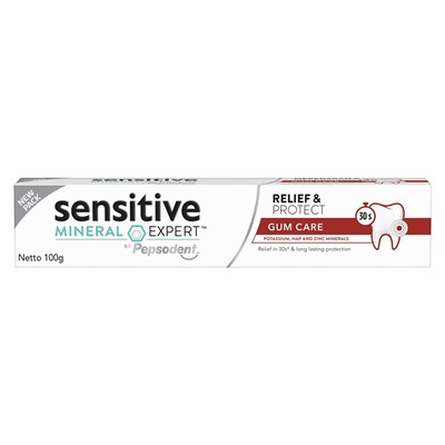 Sensitive Mineral Expert GUM CARE, Pepsodent (Зубная паста Сенситив Минерал Эксперт УХОД ЗА ДЁСНАМИ, Пепсодент), 100 г.