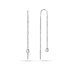Серьги из серебра куб.циркон., ТЦС-58