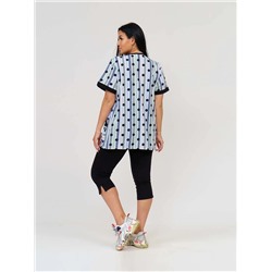 Костюм женский Текс-Плюс, цвет синий голубой черный