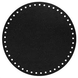 Кожа - Дно для сумки круглое 20 см. Royal black
