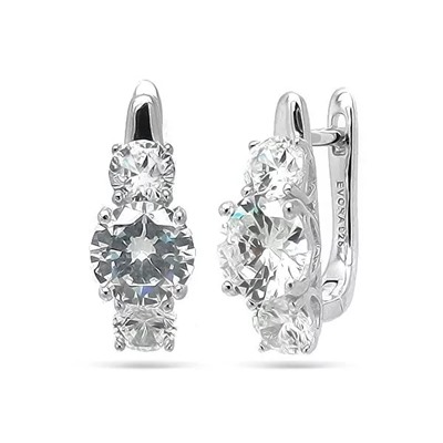 Серьги из серебра куб.циркон., МЦВ172