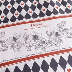 Комплект постельного белья Делюкс Сатин 100% хлопок на резинке LR423