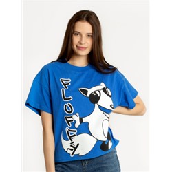 Футболка ФЛ-2 "Оверсайз" темно-голубой