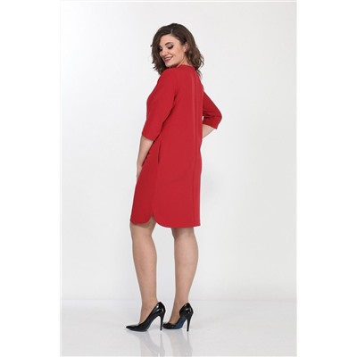 Lady Style Classic 1034 малиновый-коралл, Платье