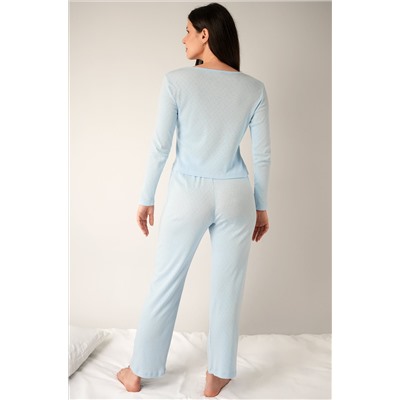 Женская пижама с брюками из ажурного хлопка Happyfox