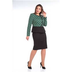 Karina deLux M-1064 изумрудно-черный, Юбка,  Жакет