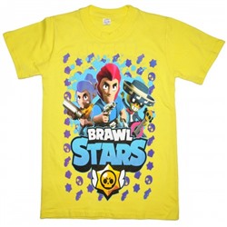 Футболка подростковая "Brawl Stars - Шелли, Кольт" (желтый)