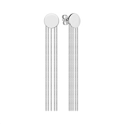 Серьги из серебра без вставки, Л-12187