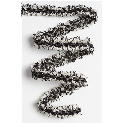 Тесьма отделочная 2 см*5 ярд "Бахрома с бархатом" (SF-2463) черный